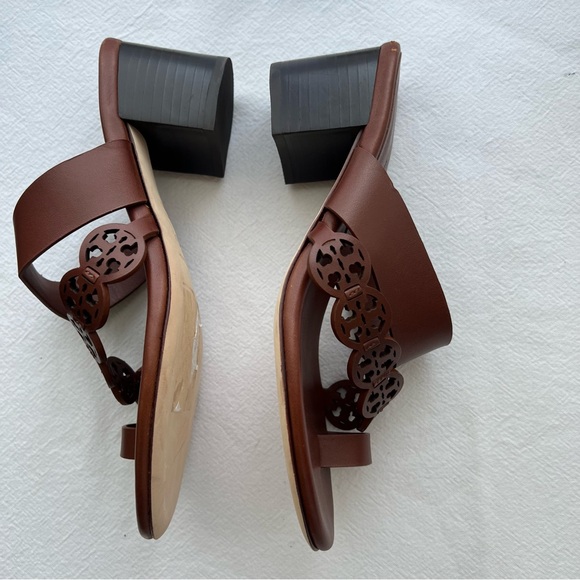 Tory Burch Women's Tiny Miller Toe Ring High Block Sandals - Picture 5 of 11